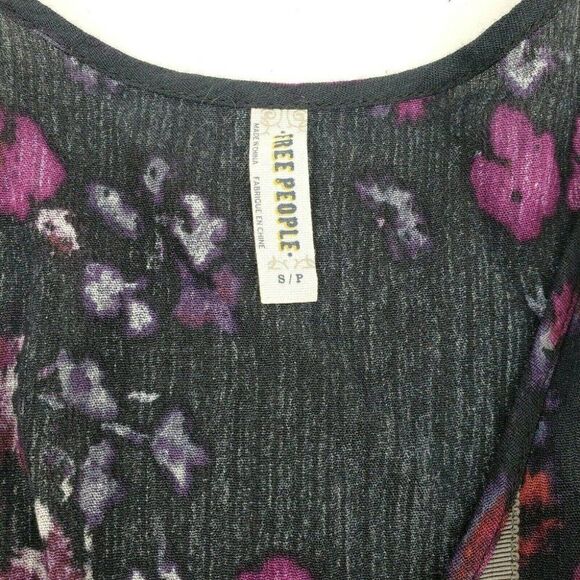 Free People Shark Bite Tank Top Floral Boho - Picture 8 of 10